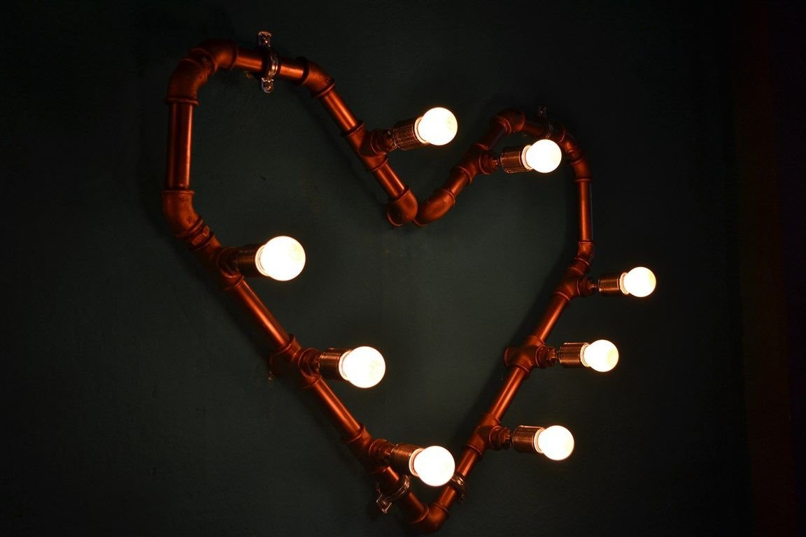 Pipe- Hearted Sconce